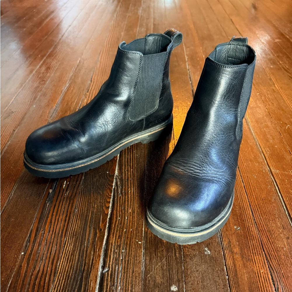 Birkenstock Black Leather Chelsea Boots